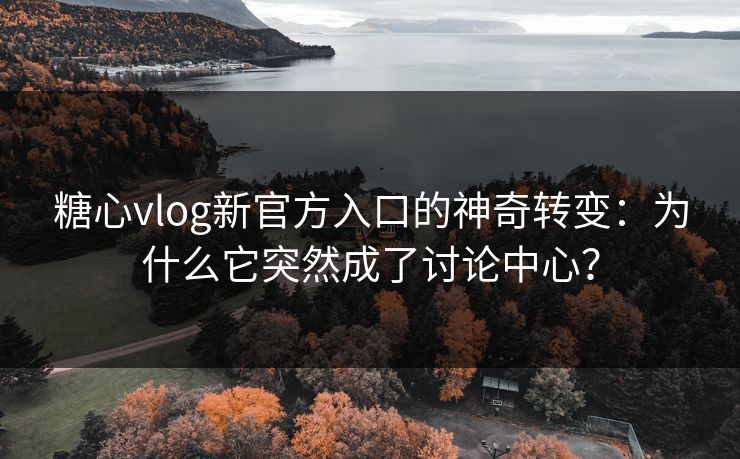 糖心vlog新官方入口的神奇转变：为什么它突然成了讨论中心？