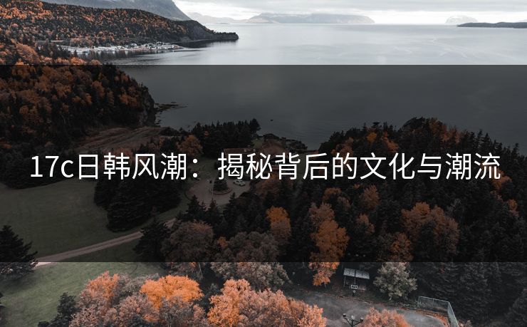17c日韩风潮：揭秘背后的文化与潮流